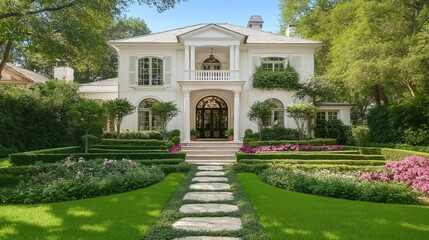 Obraz premium Classic Colonial-style house