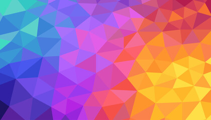 Abstract Geometric wallpaper background with colourful triangle shapes.