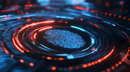 Abstract Fingerprint Scan Background