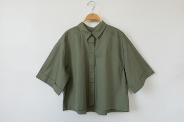 Clothes hanger isolated on white