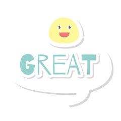 Great Short Phrase Sticker Design