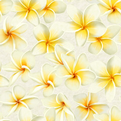 プルメリアのシームレス画像