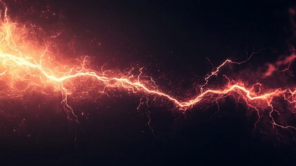 暗い嵐の空に走る激しい雷エネルギー