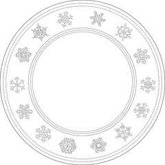 Snowflakes doily paper(line drawing)