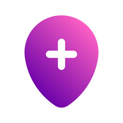 hospital gradient icon