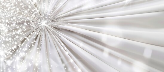 Obraz premium Luminous pearl white with silver starburst, clean and bright New Year design