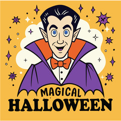 A vector of magical Halloween illustration