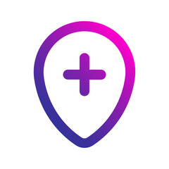 Fototapeta premium hospital gradient icon
