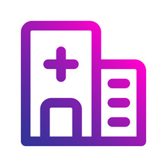 hospital gradient icon