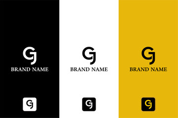 Logo gj initial gj brand company identity