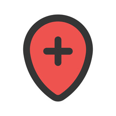 hospital outline fill icon