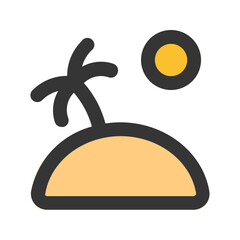 island outline fill icon