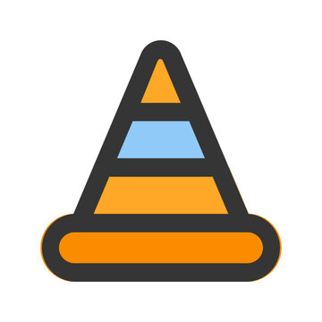 recommend clip art: traffic cone outline fill icon