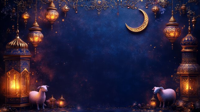 Eid alAdha style wallpaper dark purple background   258 night, moon, sky, star, stars, space, blue, illustration, vector, planet, light, abstract, christmas, dark, astronomy, nature, moonlight, art, a