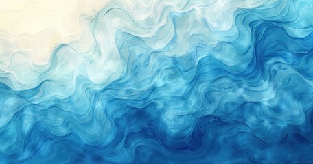Fototapeta premium Abstract Blue and White Wavy Background