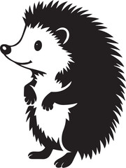 Hedgehog vector black silhouette design for T-Shirt