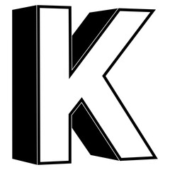 3D Letter K