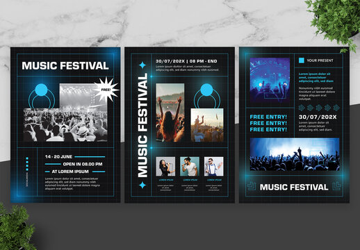 Black And Blue Flyer Event