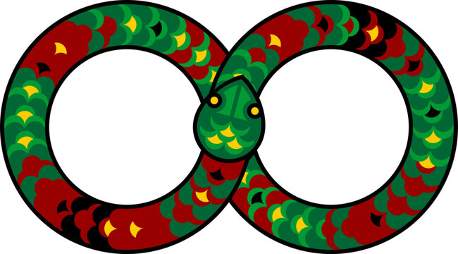 vector of green snakes, vintage style graphic viper, python illustration, snake of imortal sign.