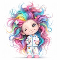 Fototapeta premium bedtime for little girl