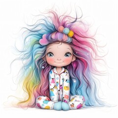 Fototapeta premium bedtime for little girl