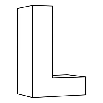 recommend clip art: Letter L Outline