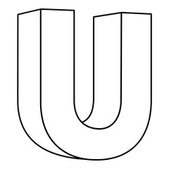 Letter U Outline