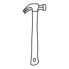 Hammer vector icon. filled flat sign for mobile concept and web design. Hammer tool glyph icon. Symbol, logo illustration. 