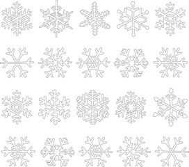 Snowflakes(line illustration)