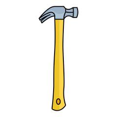Hammer vector icon. filled flat sign for mobile concept and web design. Hammer tool glyph icon. Symbol, logo illustration. 