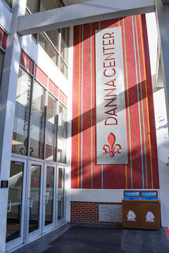 NEW ORLEANS, LA, USA - DECEMBER 9, 2023: Entrance to Danna Center at Loyola University