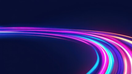 Experience motion with sleek, flowing speed lines that embody dynamic tech vibes in a modern cartoonstyle illustration.