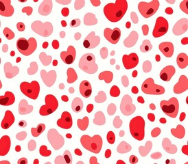 A chic pink, red, and white leopard print pattern, perfect for adding a playful touch to your Valentines Day decor.