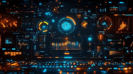 background with numbers technology abstract