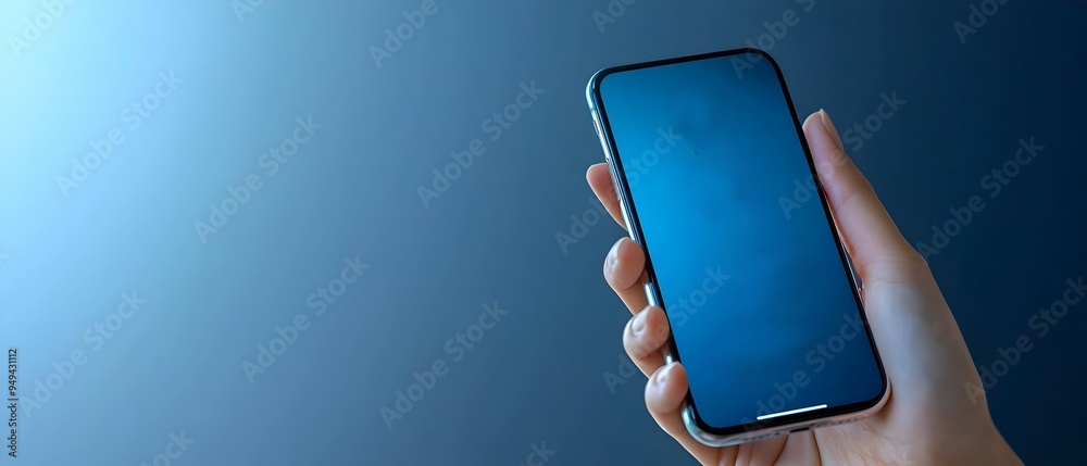 Poster digital wallet app with voice command functionality illustrating hands free financial management and