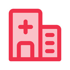Fototapeta premium hospital outline fill icon