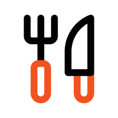 restaurant outline color icon