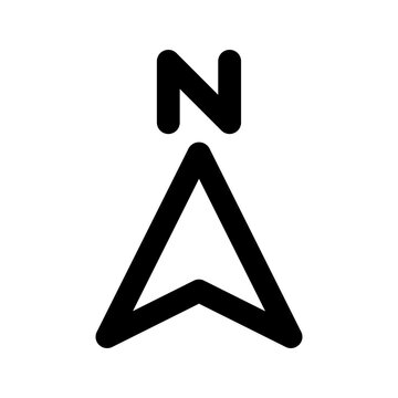 recommend clip art: north outline color icon