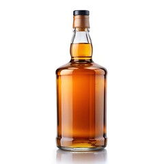bottle of whiskey for mockup isolated on white 