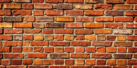 Fototapeta premium A detailed close-up of a weathered red brick wall