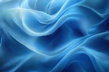 Obraz premium A blue fabric with a wave pattern