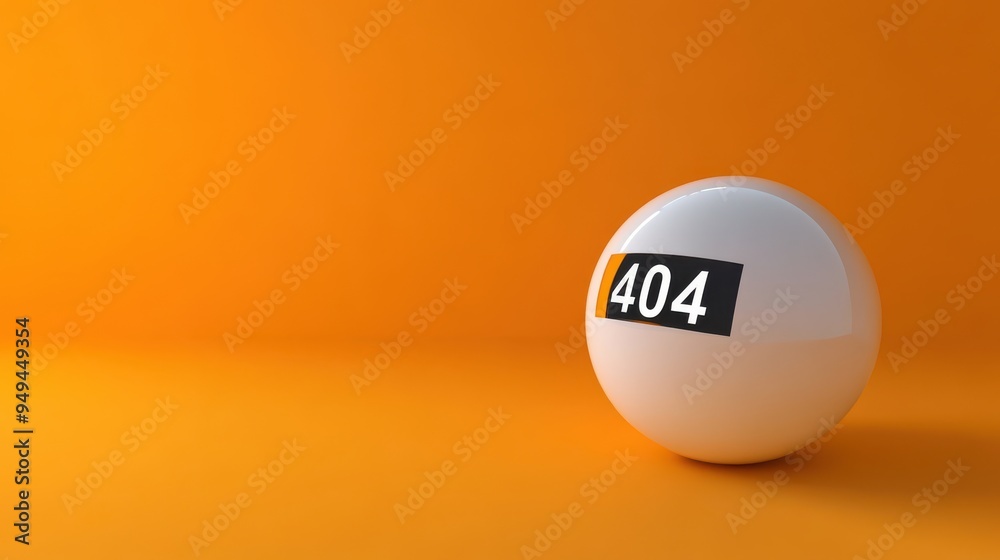 Poster a white ball featuring a black 