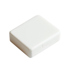 Fototapeta premium white eraser rubber isolated on transparent white background, clipping path