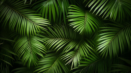 Palm leaves background