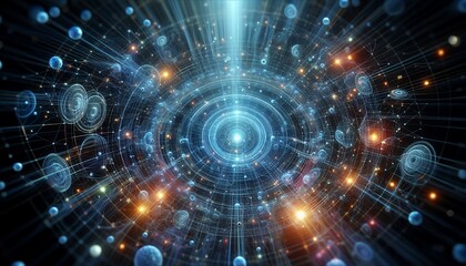 Cyber big data flow blockchain data network line