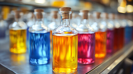 Meticulous Laboratory Technicians Conducting Vibrant Chemical Experiments