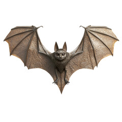Obraz premium High-quality image of a bat flying with wings spread wide, showcasing detailed textures and anatomical features. Perfect for wildlife projects.