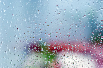 water dew drops on the glass