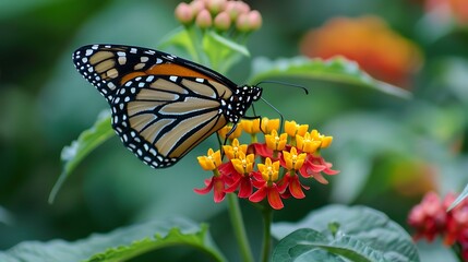 Obraz premium Butterfly on flowers