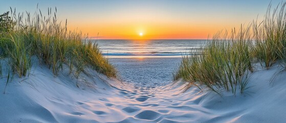 Sunset at the dune beach